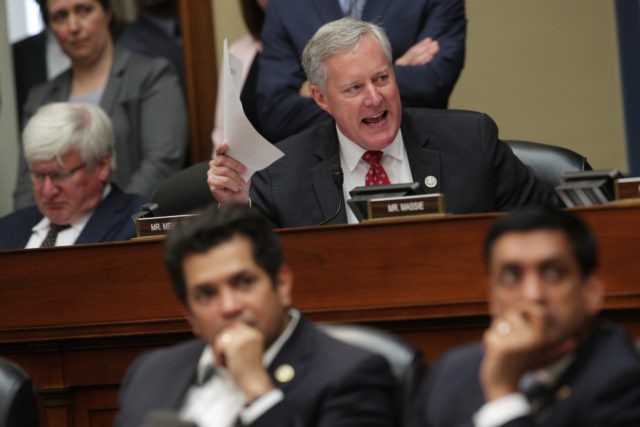 WASHINGTON, DC - JUNE 26: U.S. Rep. Mark Meadows (R-NC) speaks during a markup hearing before the House Oversight and Reform Committee June 26, 2019 on Capitol Hill in Washington, DC. The committee has voted to subpoena White House counselor Kellyanne Conway after she failed to appear at a hearing …