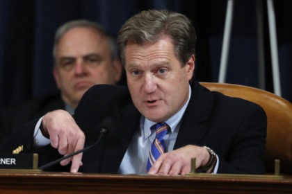 WASHINGTON, DC - NOVEMBER 19: U.S. Rep. Mike Turner (R-OH) questions Ambassador Kurt Volker, former special envoy to Ukraine, and Tim Morrison, a former official at the National Security Council, as they testify before the House Intelligence Committee on Capitol Hill November 19, 2019 in Washington, DC. The committee heard …