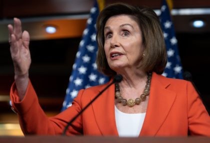 Speaker of the House Nancy Pelosi speaks during her weekly press conference on Capitol Hil