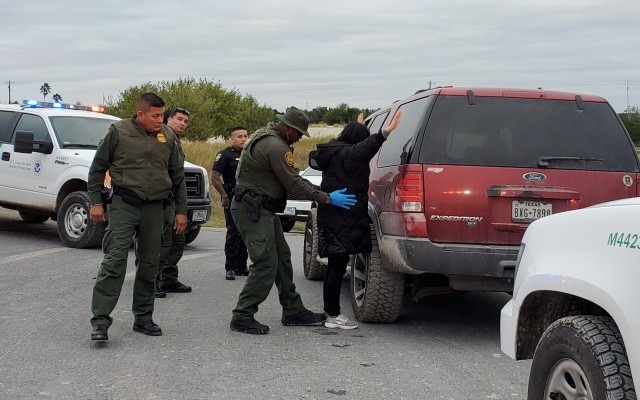 Rio Grande Valley Sector Border Patrol agents arrest a Chinese female migrant being smuggled into the U.S. (Photo: Bob Price/Breitbart Texas)