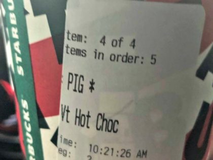 Starbucks Cup with PIG Label