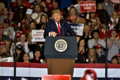 TUPELO, MS - NOVEMBER 01: President Donald Trump speaks during a "Keep America Great&