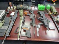 CBP officers seized several firearms as well as nearly 2,000 rounds of ammo inside of a smuggling vehicle. (Photo: U.S. Customs and Border Protection/Tucson Sector)