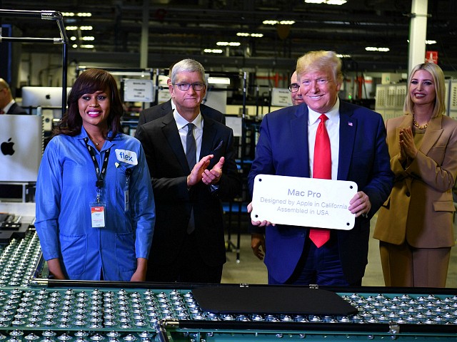 Donald Trump Visits Apple Computer Manufacturing Plant with Tim Cook
