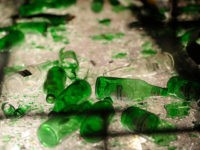 broken beer bottles
