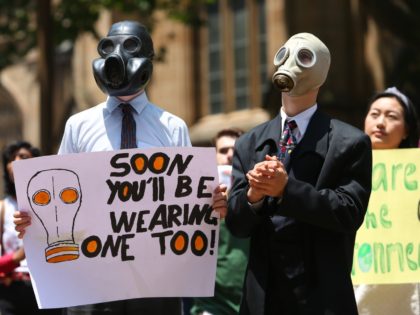 SYDNEY, AUSTRALIA - NOVEMBER 29: Students and protestors gather Sydney Town Hall on Novemb