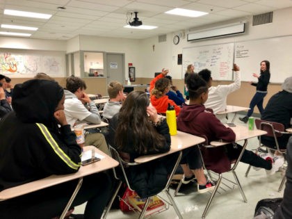 Instructors from Raphael House lead a classroom discussion about consent and healthy relationships with a class of sophomores at Central Catholic High School in Portland, Ore., on April 15, 2019. What’s happening at this Catholic school in liberal Portland represents a larger debate unfolding in blue states and red, as …