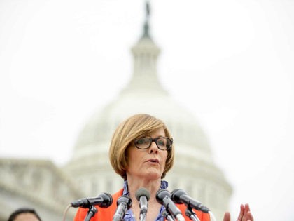 Rep. Susie Lee, D-Nev., speaks at a news conference on Capitol Hill in Washington, Thursday, Jan. 17, 2019, to unveil the "Immediate Financial Relief for Federal Employees Act" bill which would give zero interest loans for up to $6,000 to employees impacted by the government shutdown and any future shutdowns. …