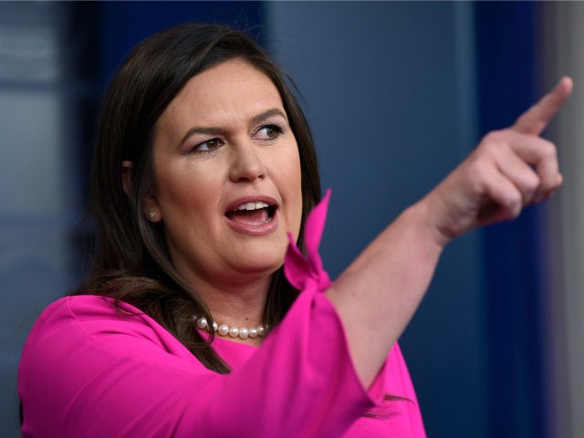 White House press secretary Sarah Sanders calls on a child during a briefing at the White