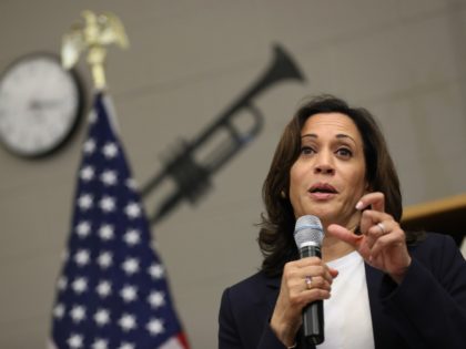 FORT DODGE, IOWA - AUGUST 09: Democratic presidential candidate U.S. Sen. Kamala Harris (D