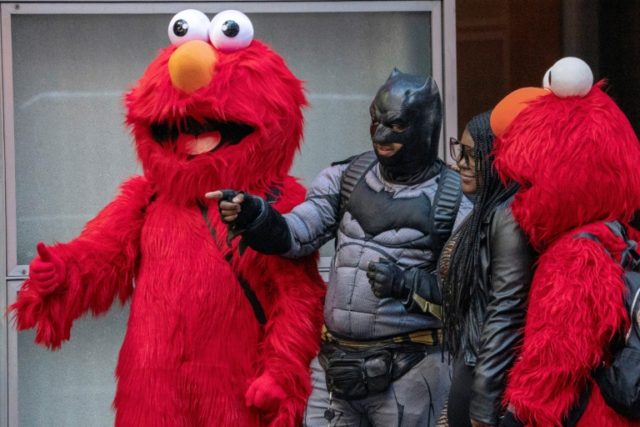 Unmasked: costume capers stir New York's Times Square