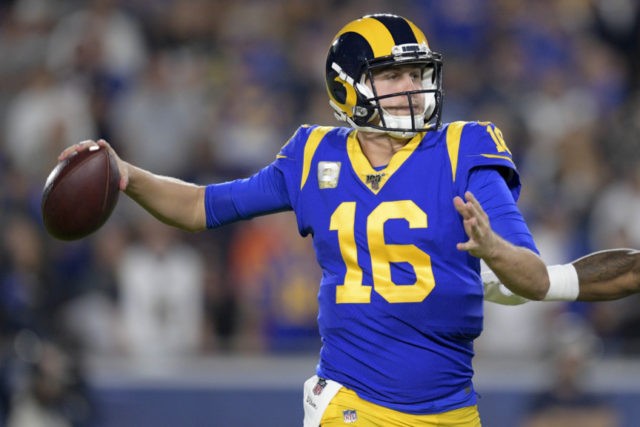 Bears Rams Football Los Angeles Rams quarterback Jared Goff passes against the Chicago Bears during the first half of an NFL football game Sunday, Nov. 17, 2019, in Los Angeles. (AP Photo/Kyusung Gong) The Associated Press