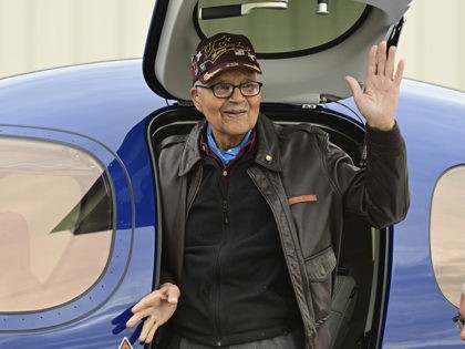 Retired U.S. Air Force Col. Charles McGee, a Tuskegee Airman and a decorated veteran of th