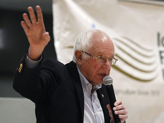 Democratic presidential candidate Sen. Bernie Sanders, I-Vt., speaks during the Iowa Farme