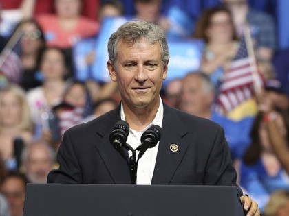 Rep. Matt Cartwright, D-Pa., speaks during a campaign rally with Vice President Joe Biden and Democratic presidential nominee Hillary Clinton Monday, Aug. 15, 2016, in Scranton, Pa. (AP Photo/Mel Evans)