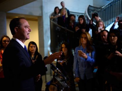 Adam Schiff press conference (Andrew Caballero-Reynolds / AFP / Getty)