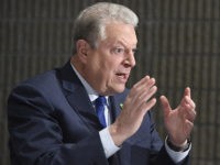 Former U.S. Vice President Al Gore, founder of the Climate Reality Project, speaks to the Associated Press in an interview, Friday, March 15, 2019, in Atlanta. Gore says the United States is nearing a political tipping point that will force elected officials to adopt more agressive policies to combat climate change. (AP Photo/Mike Stewart)