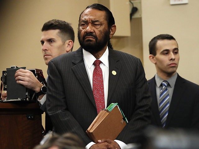 Rep. Al Green, D-Texas, arrives to listen at the hearing before the House Judiciary Commit