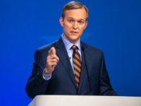 Salt Lake County Mayor Ben McAdams answers a question as he and U.S. Rep. Mia Love participate in a debate at the Gail Miller Conference Center at Salt Lake Community College on Monday, Oct. 15, 2018, in Sandy, Utah, as the two battle for Utah's 4th Congressional District. (Scott G …