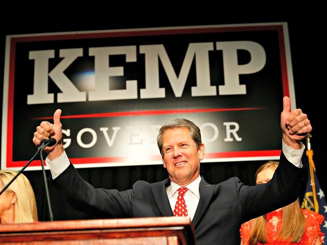 ATHENS, GA - NOVEMBER 06: Republican gubernatorial candidate Brian Kemp attends the Electi