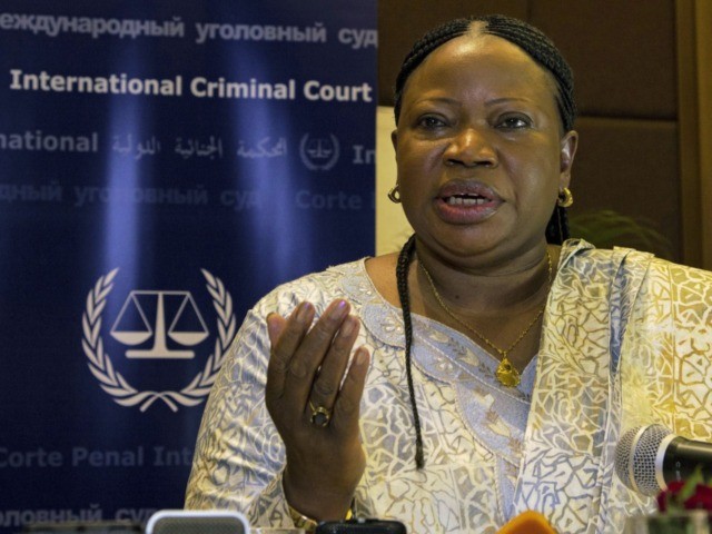 International Criminal Court's prosecutor (ICC), Fatou Bensouda, addresses a press confere