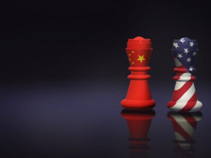 China vs America Trade War concept.