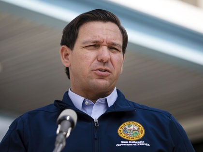 MIAMI, FL - AUGUST 29: Governor Ron DeSantis gives a briefing regarding Hurricane Dorian to the media at National Hurricane Center on August 29, 2019 in Miami, Florida. Hurricane Dorian is expected to become a Category 4 as it approaches Florida in the upcoming days. (Photo by Eva Marie Uzcategui/Getty …