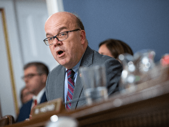 Committee Chairman Jim McGovern (D-MA) delivers his opening remarks during a full House Rules Committee markup of House Resolution 660 at the U.S. Capitol on October 30, 2019 in Washington, DC. H.R. 660 directs certain House committees to continue their ongoing investigations as part of the continued House of Representatives …