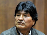 Bolivia's exiled ex-President Evo Morales gestures as he delivers a speech at the Mexican Journalists Club, in Mexico City, on November 27, 2019. (Photo by CLAUDIO CRUZ / AFP) (Photo by CLAUDIO CRUZ/AFP via Getty Images)