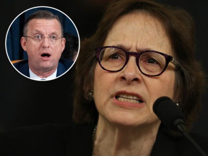 (INSET: Rep. Doug Collins, R-GA) WASHINGTON, DC – DECEMBER 4: Constitutional scholar Pamela Karlan of Stanford University testifies before the House Judiciary Committee in the Longworth House Office Building on Capitol Hill December 4, 2019 in Washington, DC. This is the first hearing held by the Judiciary Committee in the …
