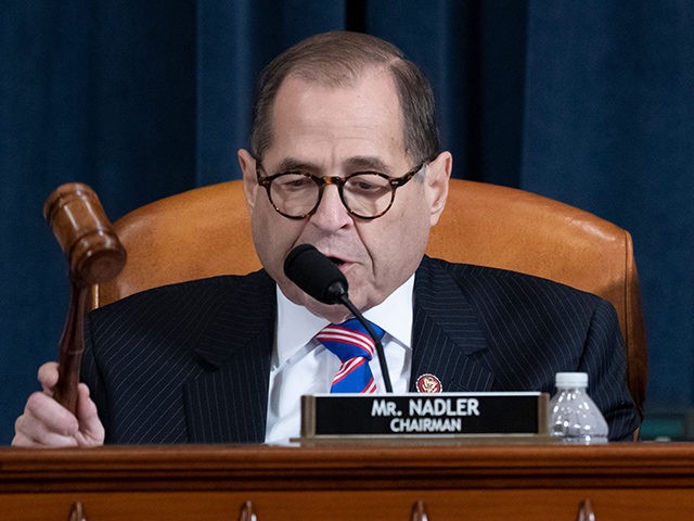 House Judiciary Chairman Jerrold Nadler (L), Democrat of New York, speaks alongside Ranking Member Doug Collins (R), Republican of Georgia, during a House Judiciary Committee hearing on the impeachment of US President Donald Trump on Capitol Hill in Washington, DC, December 4, 2019. - The next phase of impeachment begun …