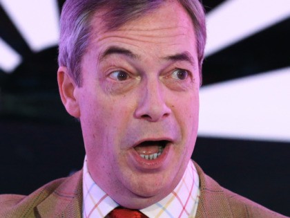 Britain's Brexit party leader Nigel Farage speaks during a general election campaign