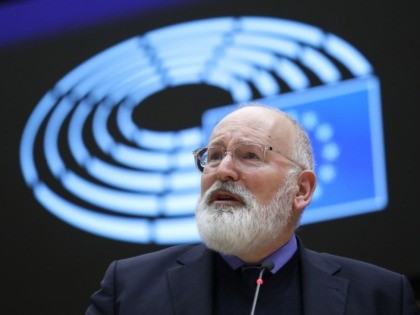 European Commission vice-president in charge for European Green Deal Frans Timmermans closes the European Parliament extraordinary session on the 'Green New Deal' plan to fight climate change in Brussels on December 11, 2019. (Photo by Aris Oikonomou / AFP) (Photo by ARIS OIKONOMOU/AFP via Getty Images)