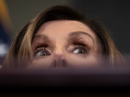 WASHINGTON, DC DECEMBER 18: Speaker of the House Nancy Pelosi (D-CA) speaks during a press conference after the House of Representatives voted to impeach President Donald Trump at the U.S. Capitol on December 18, 2019 in Washington, DC. On Wednesday evening, the U.S. House of Representatives voted 230 to 197 …