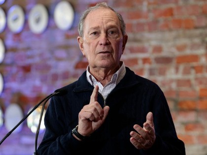 2020 Democratic presidential hopeful and former New York Mayor Michael Bloomberg speaks du