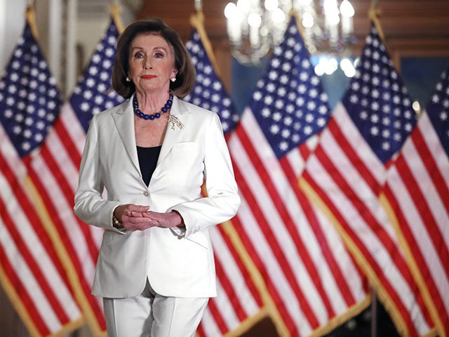 WASHINGTON, DC - DECEMBER 05: Speaker of the House Nancy Pelosi (D-CA) announced that the House will proceed with articles of impeachment against President Donald Trump at the Speaker's Balcony in the U.S. Capitol December 05, 2019 in Washington, DC. After weeks of hearings by the House Intelligence and Judiciary …