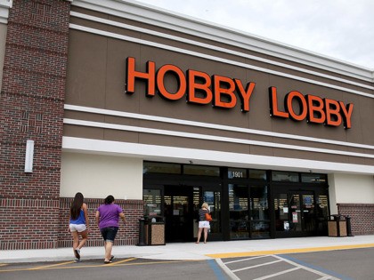 PLANTATION, FL - JUNE 30: A Hobby Lobby store is seen on June 30, 2014 in Plantation, Florida. Today in Washington, the Supreme Court ruled in favor of a suit brought by the owners of Hobby Lobby and furniture maker Conestoga Wood Specialties ruling that companies cannot be forced to …