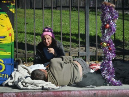 Homeless L.A. Christmas (Mark Ralston / AFP / Getty)