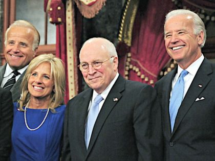US Senator and Vice President-elect Joe Biden(R) and his wife Jill (C) and Biden's br