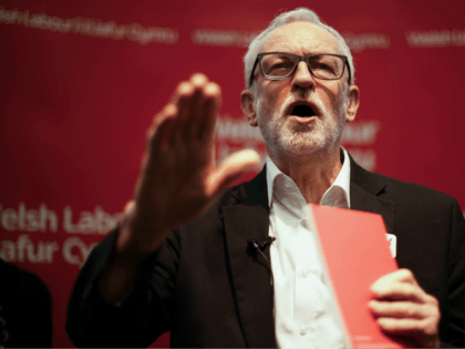 BANGOR, WALES - DECEMBER 08: Labour Leader Jeremy Corbyn addresses supporters during an election campaign event at Bangor University on December 08, 2019 in Bangor, Wales. In the last week of campaigning in the general election, political parties are making a big push for votes before the people go top …
