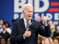 GREENWOOD, SC - NOVEMBER 21: Democratic presidential candidate, former vice President Joe Biden speaks to the audience during a town hall on November 21, 2019 in Greenwood, South Carolina. Polls show Biden with a commanding lead in the early primary state. (Photo by Sean Rayford/Getty Images)