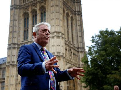 LONDON, ENGLAND - SEPTEMBER 24: House of Commons John Bercow announces that the house will sit at 11:30 tomorrow morning following the Supreme Court ruling that the current suspension of parliament is unlawful one on September 24, 2019 in London, England. The court’s unanimous decision said that Prime Minister Boris …