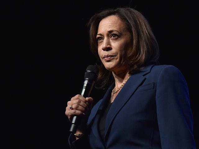 LAS VEGAS, NEVADA - NOVEMBER 17: Democratic presidential candidate , U.S. Sen. Kamala Harris (D-CA) speaks during the Nevada Democrats' "First in the West" event at Bellagio Resort & Casino on November 17, 2019 in Las Vegas, Nevada. The Nevada Democratic presidential caucuses is scheduled for February 22, 2020. (Photo …