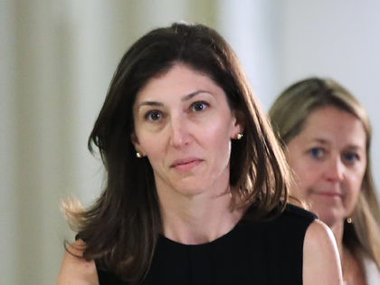 Former FBI lawyer Lisa Page leaves following an interview with lawmakers behind closed doors on Capitol Hill in Washington, Friday, July 13, 2018. (AP Photo/Manuel Balce Ceneta)