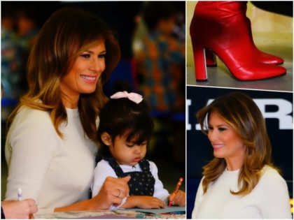 First Lady Melania Trump handed out gifts for Christmas as …