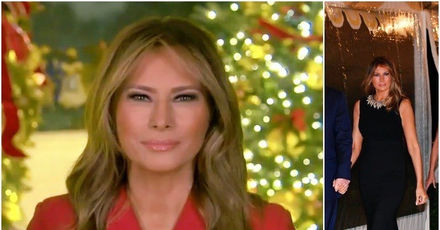 Fashion Notes: Melania Trump Wishes a Merry Christmas in Dior 'Bar' Suit