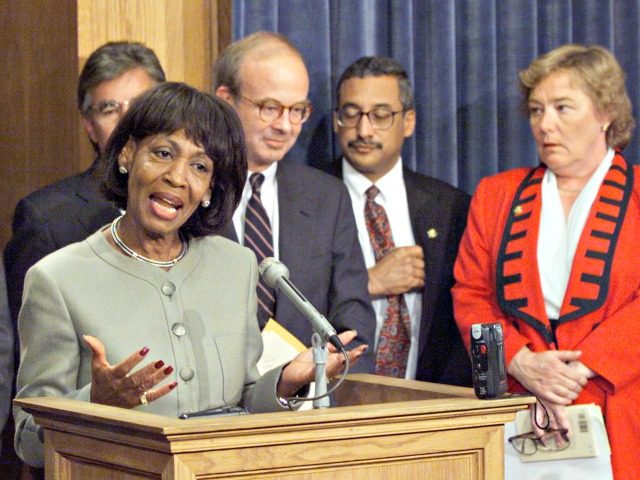 House Judiciary Committee member Rep. Maxine Waters, D-Ca., speaks to reporters during a p