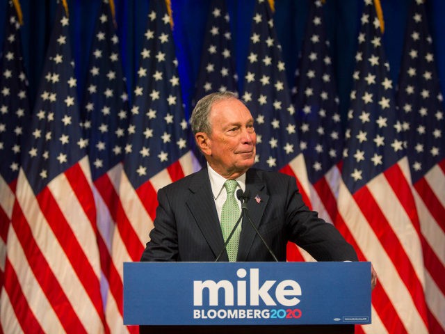 Democratic Presidential candidate, Michael Bloomberg during remarks to the media at the Hi