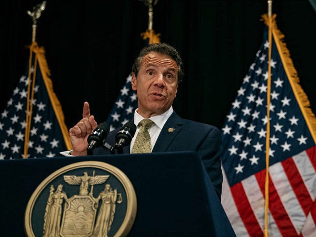 NEW YORK, NY - JULY 18: New York Governor Andrew Cuomo delivers a speech on the importance