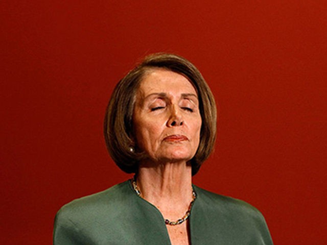 WASHINGTON - MARCH 17: Speaker of the House Nancy Pelosi (D-CA) listens to reporters' questions after signing the Hiring Incentives to Restore Employment (HIRE) Act during an enrollment ceremony in her office at the U.S. Capitol March 17, 2010 in Washington, DC. The bill now travels down Pennsylvania Avenue to …
